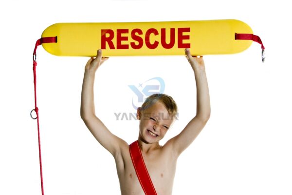 A boy is holding a Rescue Buoy Tube