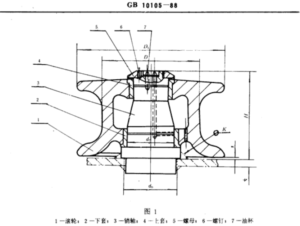 GB 10105-1988 Marine Roller Fairleads Marine Roller For Fairlead