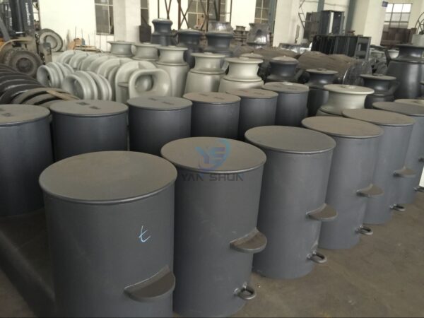 ISO 13795 Double Bollards type A with Compact Base Plate Weldable Steel Plates